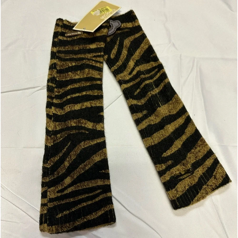 Michael Michael Kors Tiger Print Arm Warmers Black And Brown Size O/S NWT